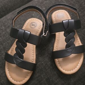 Wonder Nation Black Kids Slippers